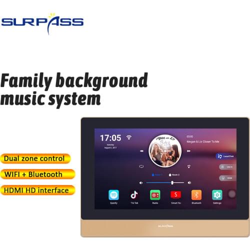 Bluetooth WiFi Quad Core Capacitance Wall Amplifier Audio Android 8.1 Professional Stereo Power Amplifier 8 Channels Connect TV