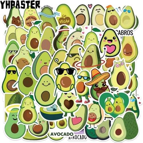 10/30/50Pcs Funny avocado kawaii cartoon stickers For Kid Suitcase Laptop Skateboard Motorcycle Bicycle Mobile Graffiti Pegatina