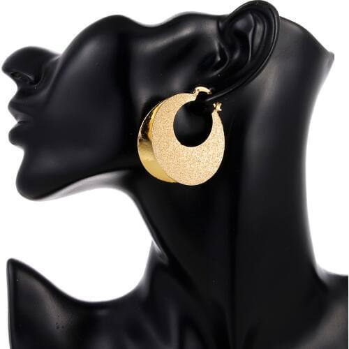 Ethlyn Arab Items Round Earrings for Women Gold Color Senegal Jewelry African Bridal Wedding/Party Gift E121