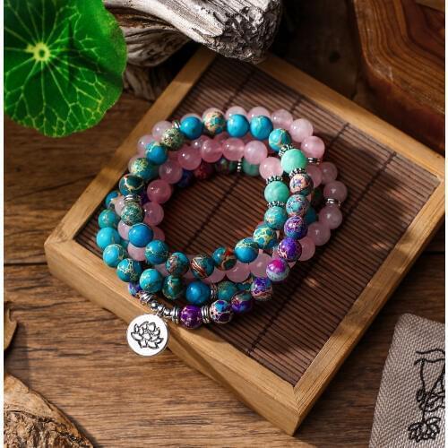 108 Mala Bracelet Womens Accessories Natural Stone Jewelry Dropshipping