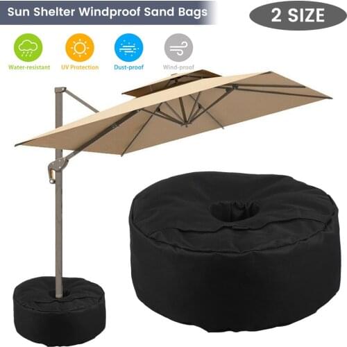 Outdoor Patio Umbrella Base Weight Bag Weatherproof Parasol Umbrella Heavy Duty Sand Bags Stand Base for Home Hotel Use