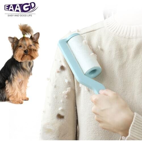 1Pcs Lint Roller Reusable Portable Clothes Carpet Sheets Dust Suction Brush Picker Cleaner, Pet Hair Remover Brush