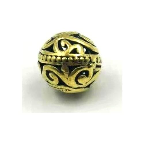 10pcs/bag Glod alloy bead Flower Wholesale ancient carving jewelry DIY Making spacer bead accessories