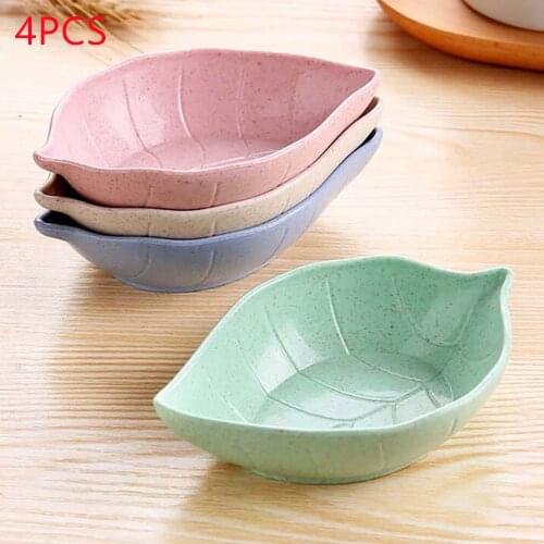 Mini Wheat Straw Dipping Dishes Dip Bowls Plum Shape Seasoning Dipping Bowl Heart Shape Blossom Trinket Plate Sauce Dish