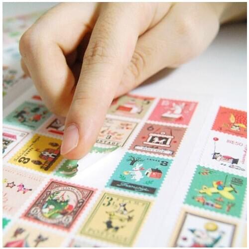 3pcs/lot =240pcs stamps. DIY Vintage Retro Classic Paper Travel Stamp Stickers for Decoration Scrapbooking Gifts 013006002