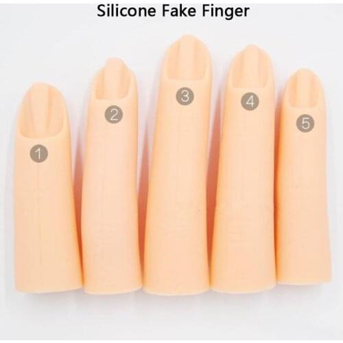 5pcs/set Finger Nail Practice Model Fake Finger Nail Art Training Hand Manicure Tool