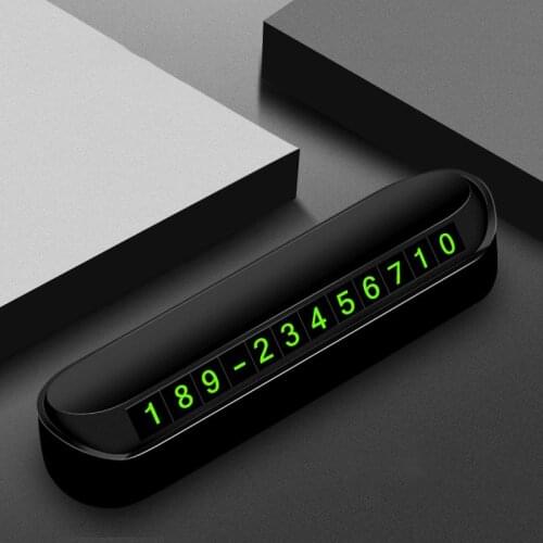 Car Temporary Parking Card Phone Number Card Plate Telephone Number Car Park Stop Automobile Accessories Car-styling Black