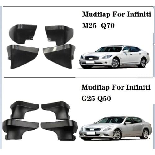 Car Mudflap For Infiniti M25 G25 Q50 Q70 Fender Mud Guard Splash Flaps Mudguard Accessories