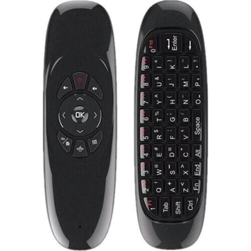 C120 RGB 7 Backlight Fly Air Mouse Wireless Backlit Keyboard G64 Rechargeable 2.4G Smart Remote Control for Android Tv Box