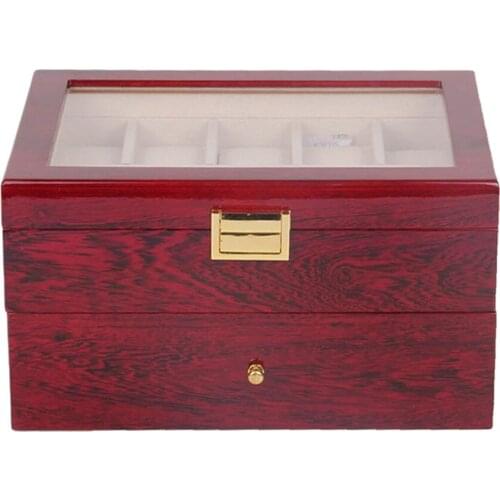 Wooden Watch Box, Watch Case, Watch Case with Removable Watch Cushions And