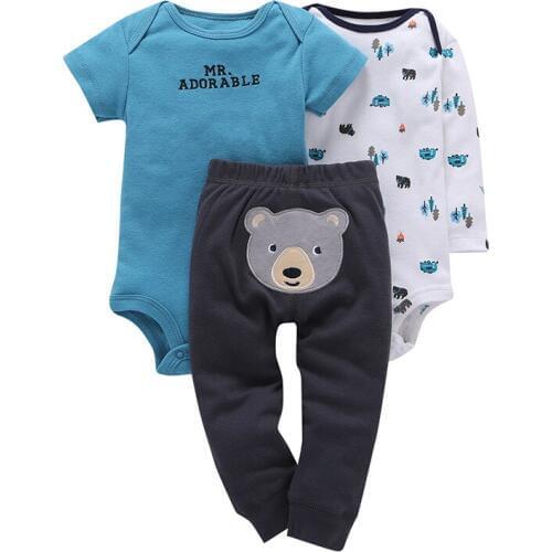 Baby boy girl kids clothes suits 3 pcs sets The mouse roupas de clothes pijama cueca infantil pijama minions