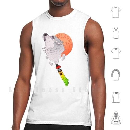 Vape Wolf tank tops vest 100% Cotton Vape Smoke 420 4 20