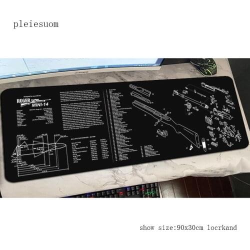 Ar15 mousepad 900x300mm gaming mouse pad ak47 pc computer gamer accessories large mat ar 10 laptop desk protector pads