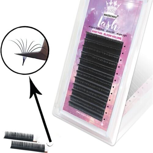 MASSCAKU 2d-6d Magnetic Camellia Lashes False 1S Blossom Eyelashes Extension Mink Eye Lash Volume Fan Eyelashes Fake Lash Makeup