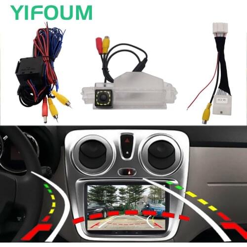 Fisheye Dynamic Trajectory HD Car Rear View Backup Camera For Renault Dacia Sandero Stepway 2007-2020 & Original Factory Screen