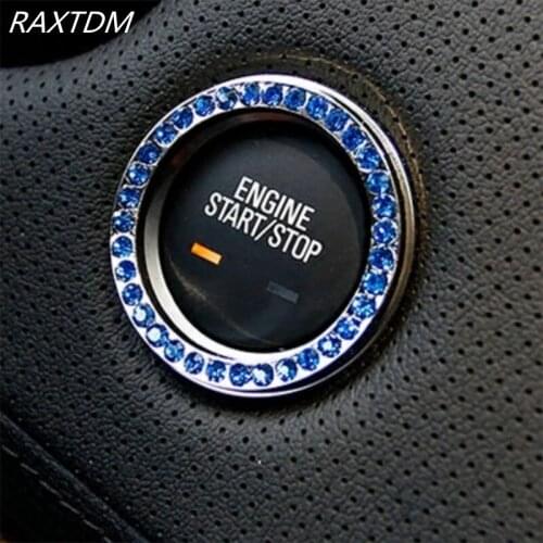 Crystal Car Engine Start Stop Ignition Key Ring For Alfa Romeo Mito 147 156 159 166 Giulietta Spider GT Milano
