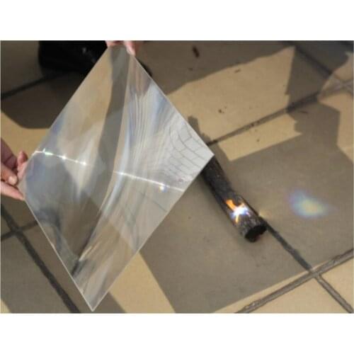 Condenser Field Ignition Barbecue Scientific Experiment Fresnel Lens Portable Magnifying Glass 400X400 Focal Length 620mm Lenses