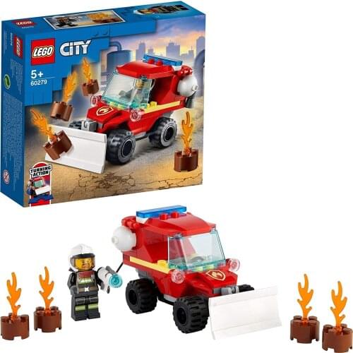 LEGO City Fire Truck Jeep Toy Building Set for Kids 60279 (87 Pieces)