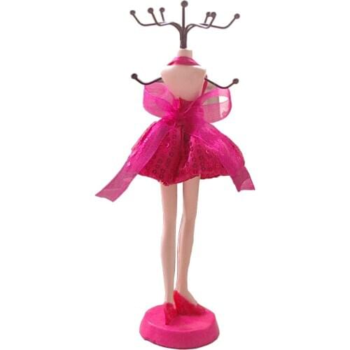 Mannequin Sexy Sequin Evening Dress Earring Jewelry Hanger Standing