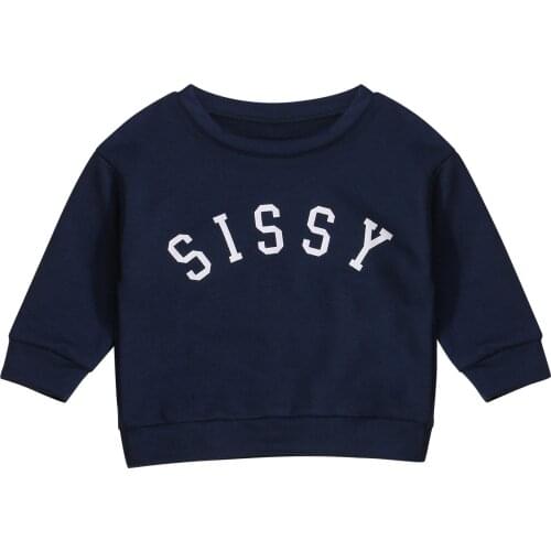 Fashion Unisex Baby Kids Letter Printed Sweatshirt Spring and Autumn Long-sleeved Pullover Casual Top 1-6Y