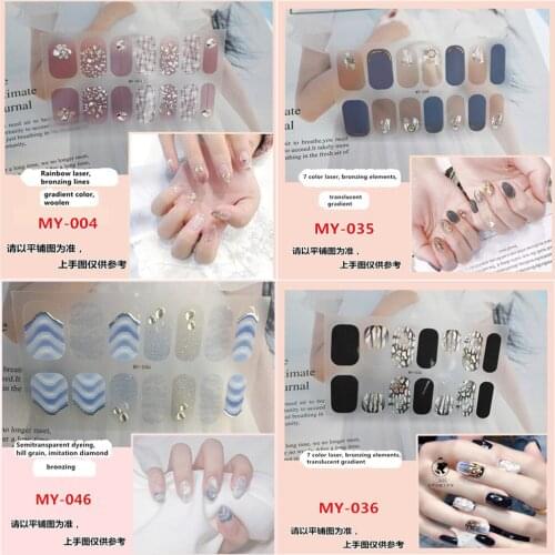 Nails Stickers Decals 5D Imitation Diamond Peal Glitter Hot Stamping Flower Art Decorations Nail Polish Self Adhesive Manicure