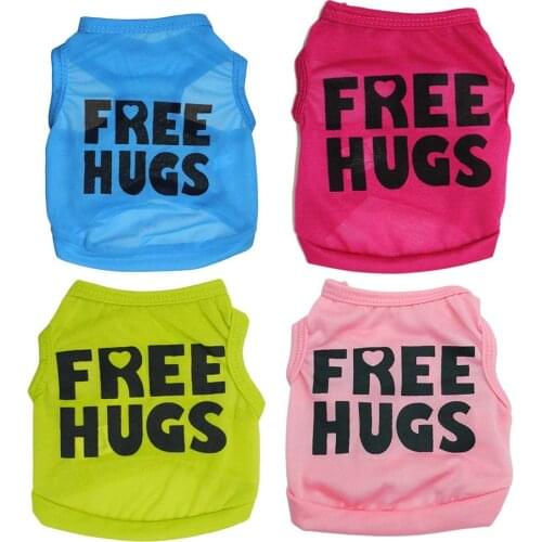 New Pet Dog Cat T-shirt Vest Printing Letter Design Soft and Comfortable Puppy Short-leeved Spring and Summer Clothes