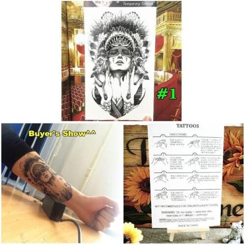 Newest Indian Warriors Temporary Tattoo Body Art Flash Tattoo Stickers Waterproof Tatto Henna Tatoo