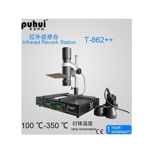 New Arrival PuHui T862 new version T862++ 800W INFRARED REWORK BGA STATION IRDA WELDER T862++ BGA MACHINE