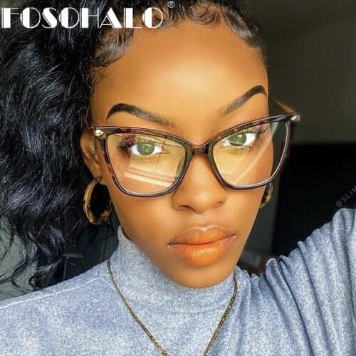 Retro Cat Eye Optical Frames Women Clear Lens Eyeglasses Women Transparent Glasses Square Optical Frames Shades Spectacle