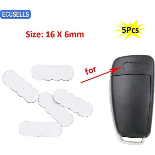 5Pcs/Lot 16X6mm Oval Car Key Logo Sticker Remote Key Emblem Logo Replacement for Audi Remote Keys