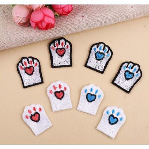PGY 1PCS Personality fashion Cute Cartoon Dog Footprints Patches Patches for Clothes Bags DIY Garment Accessories Appliques