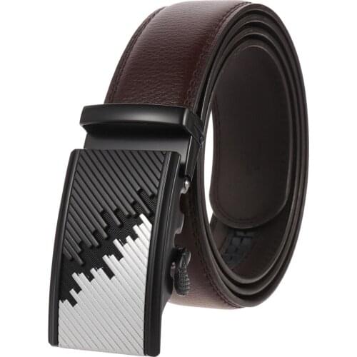 2021 Famous Brand Belt Men Top Quality Genuine Luxury Leather Belts for Men,Strap Male Metal Automatic Buckle Fashion Black Gift