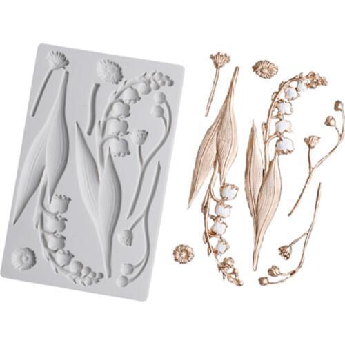 Suzuran Blossom Silicone Mold Fondant Cake Decorating Tool Silicone Mold Sugarcraft Chocolate Baking Tool For Cake Gumpaste Form