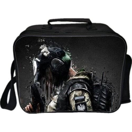 Rainbow Six Siege Lunch Bag Boy Girl School Portable Lunch Bag ESports Game Print Cartoon Food Box Children Picnic Box Mochila