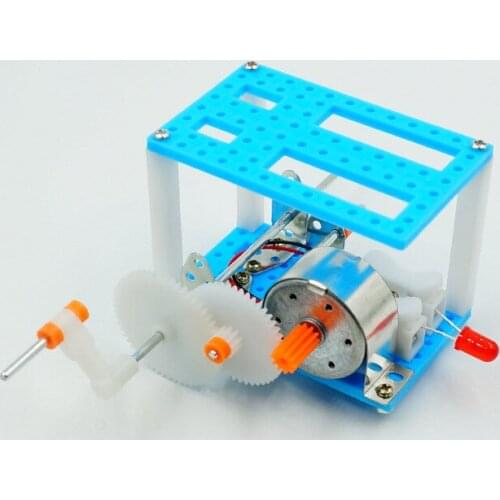 Technology small production hand shaking power generation science puzzle students creative invention