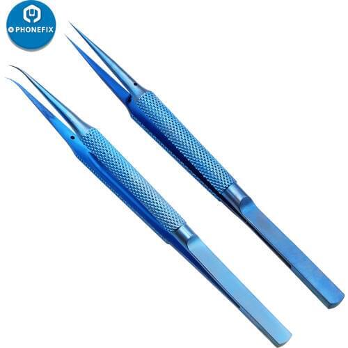 Precision Titanium Alloy Fly Line Fingerprint Tweezers for Phone Copper Wire Repair Clip Jumper Line 0.02mm