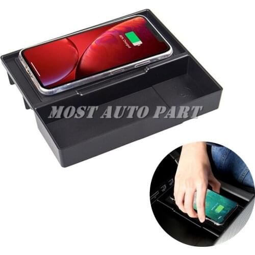 Interior Car Wireless Charger Phone Fast Charger Storage Box For Audi A6 A7 2019-2021 The Phone With QI Wireless Charging