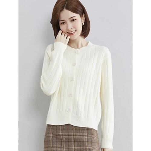 Knit Sweater Coat Autumn and Winter New Solid Color Loose Women Sweater