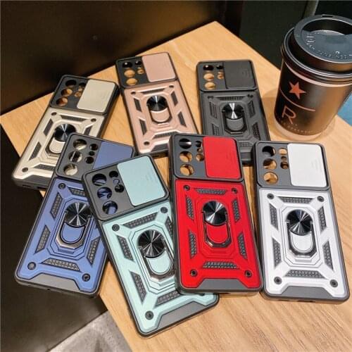 Camera Protection Magnetic Car Stand Phone Case for Galaxy A12/20S/10S A71/31/32/51 5G A42/32/82/22 M51/62 Coque Anti-Fall Cover