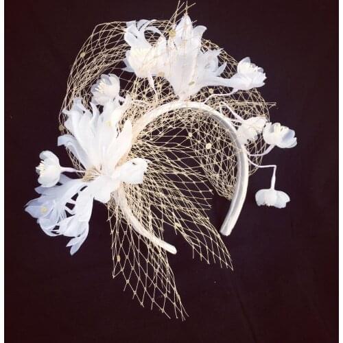 Korean Exaggerated Creative crepe large flower Bride Wedding Fairy Headband women hair Accessories