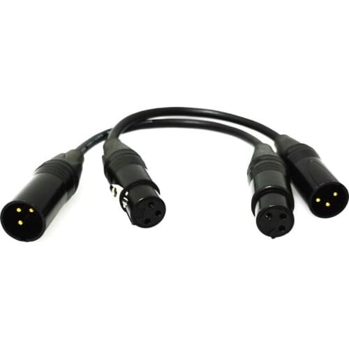 1Pair High Quality XLR Cable Microphone Lead Male To Female Line Stereo Audio Adapter Plugs BU Cable Cord 0.3M 0.5M Audio Adap