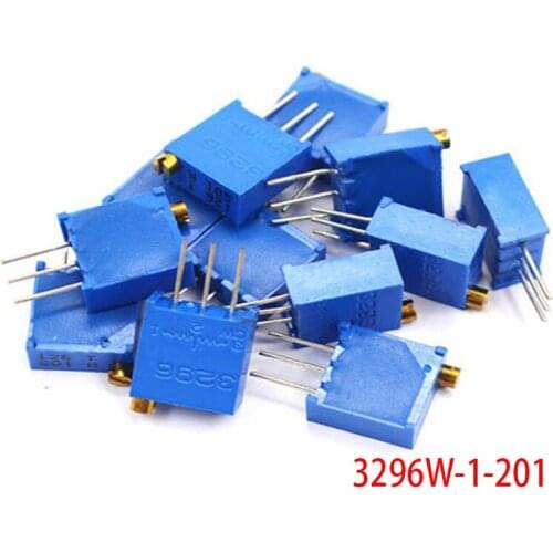 10pcs 3296W-1-201LF 3296W 200 ohm 201 3296W-1-201 3296W-201 W201 Trimpot Trimmer Potentiometer