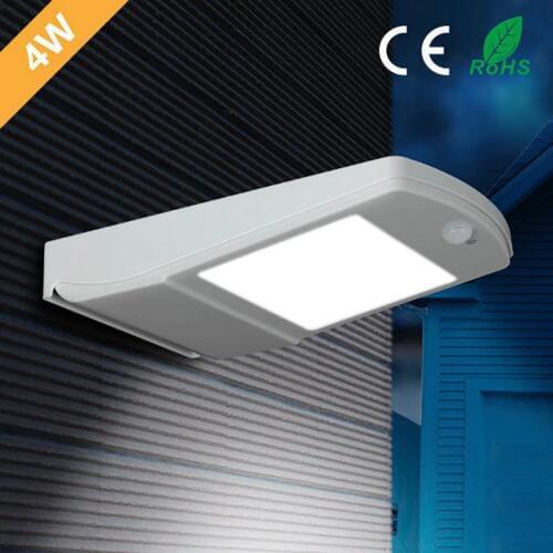 20 packs LED solar light 4W LED wall light, 120lm / w 480lm, infrared sensor + dim light for garden street solar lights