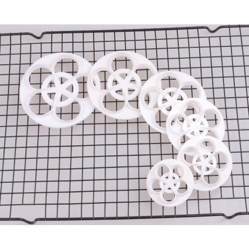 6pcs/lot Rose Flower Petal Shape Plungers Cutter Decorating Tools for Cake Sugarcraft Fondant Cookies Confectionery Tools LB 466