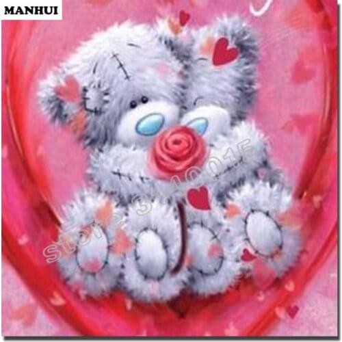 Diamond Paintig Cartoon Bear 5D Full Resin Square Diamond Painting Pasted Cross Stitch DIY Craft Needlework diamond Mosaic MH094