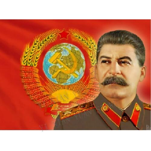 New 5d Diy Diamond Painting Full Square Rhinestones Cross Stitch Embroidery Kit Joseph Vissaronovich Stalin Mosaic Needlework