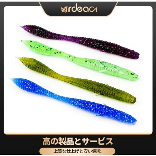 ARDEA Soft Bait Worm Wild Stick 100mm 3.1g 8pcs Fishing Lures Worm Lures Soft Fishing Tackle Carp Pesca Lures Trout Lure