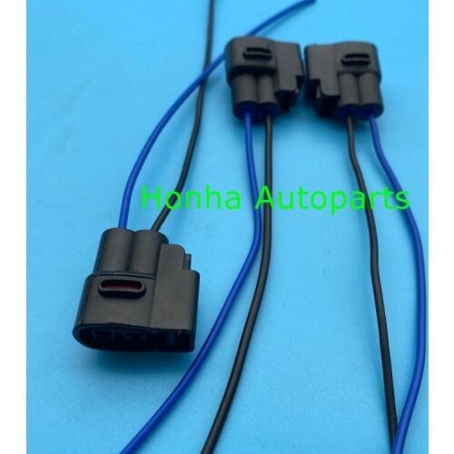 Free shipping 50/100pcs/lot 2 Pin/Way 2.0mm Female Wire Connector Ignition Coil CVVT Fuel Injector Plug with 15cm 18AWG wire