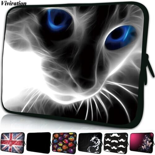 For Apple iPad 10.2, Pro 9.7, Air 3, Air 2 Tablet PC Sleeve Case 10.1" 10 Inch Universal Hot Cat Prints Girls Women Netbook Bags