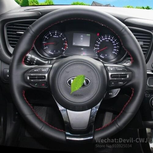 Hand-sewn steering wheel Cover for Kia K3 K4 K5 sorento sportage R comfort car grip cover high-end car accessories Auto parts